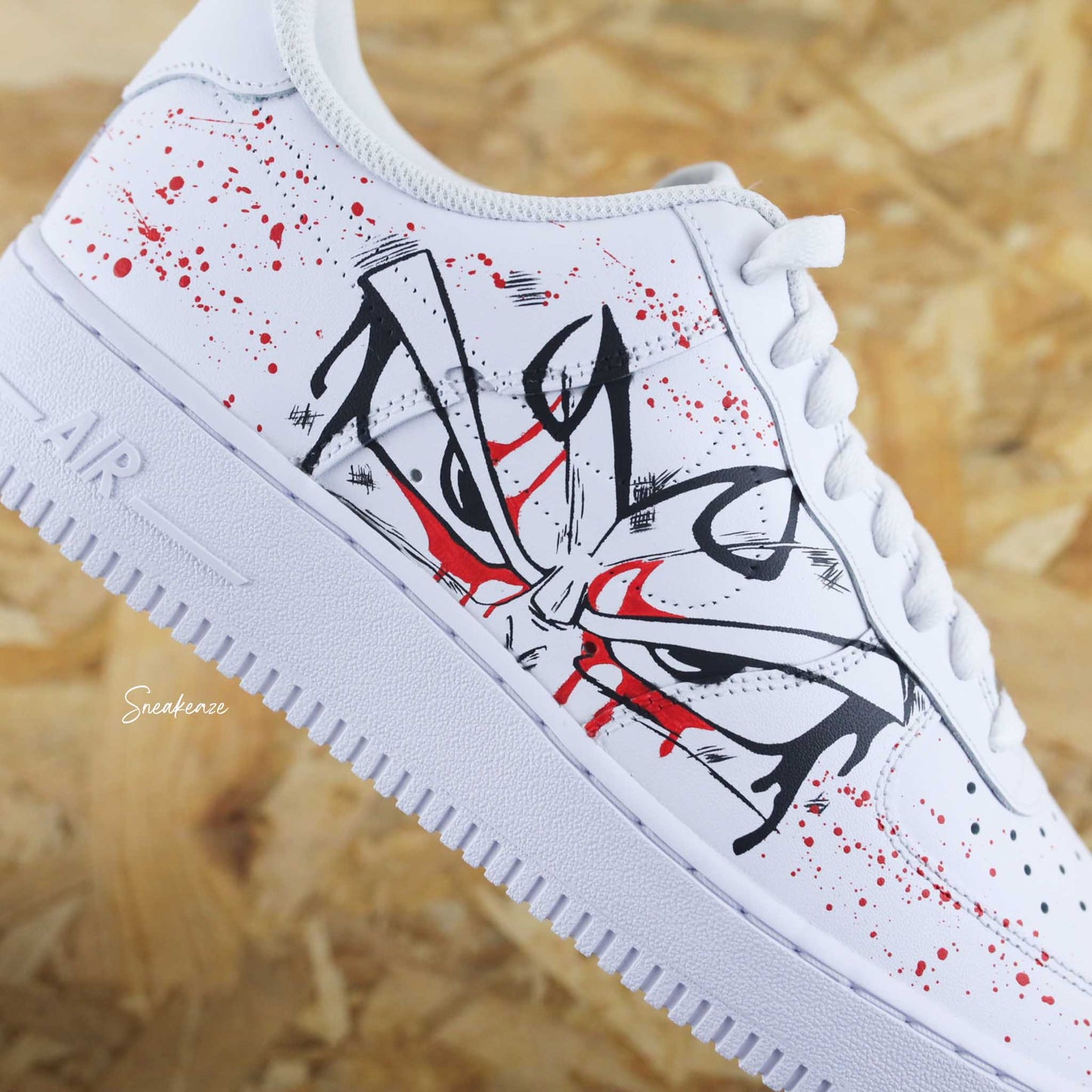 Baskets Nike Air Force 1 custom - vegeta - baskets personnalisées manga animé japonais dragonball Z - dbz