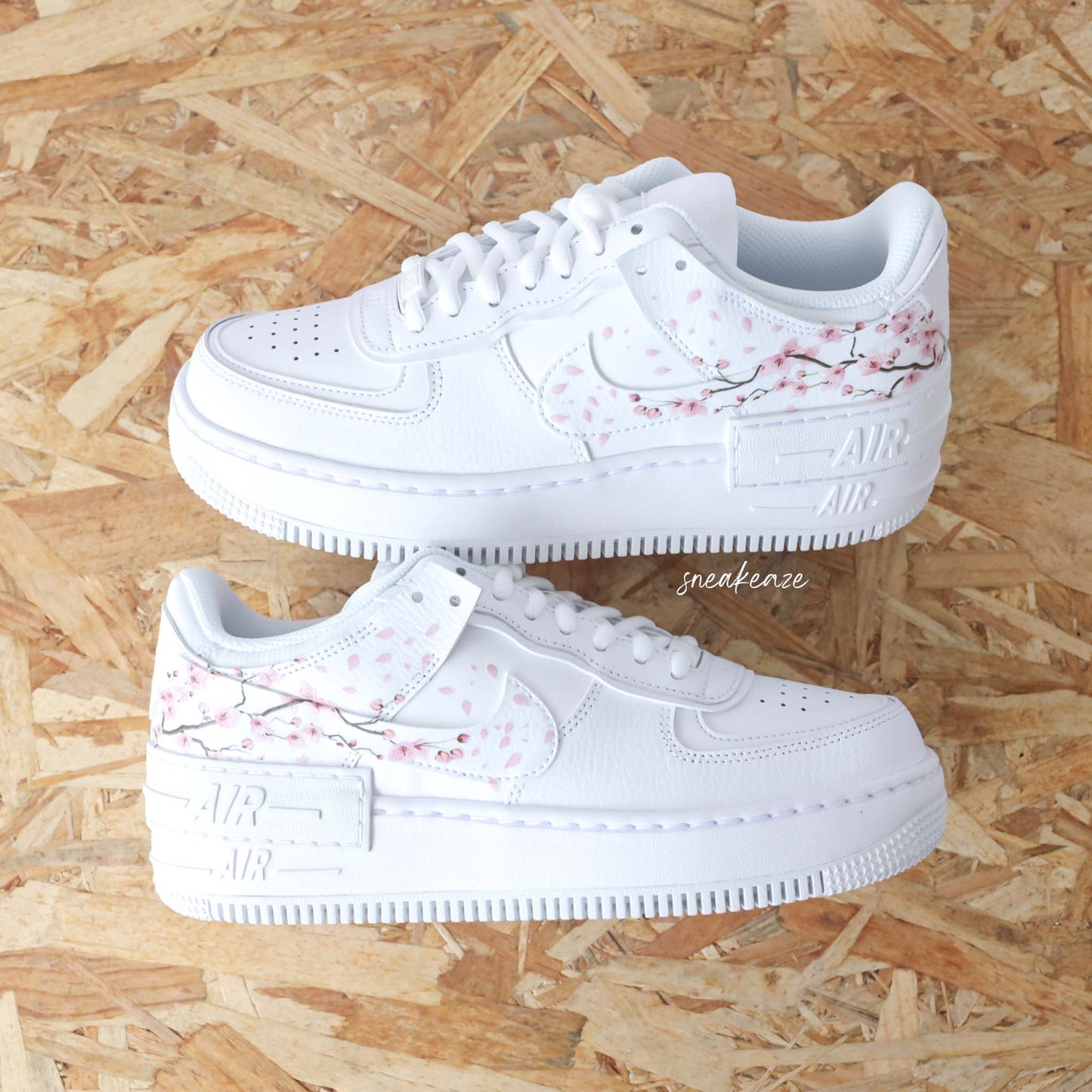 nike air force 1 shadow custom sakura cherry blossom pastel sneakers af1 sneakeaze