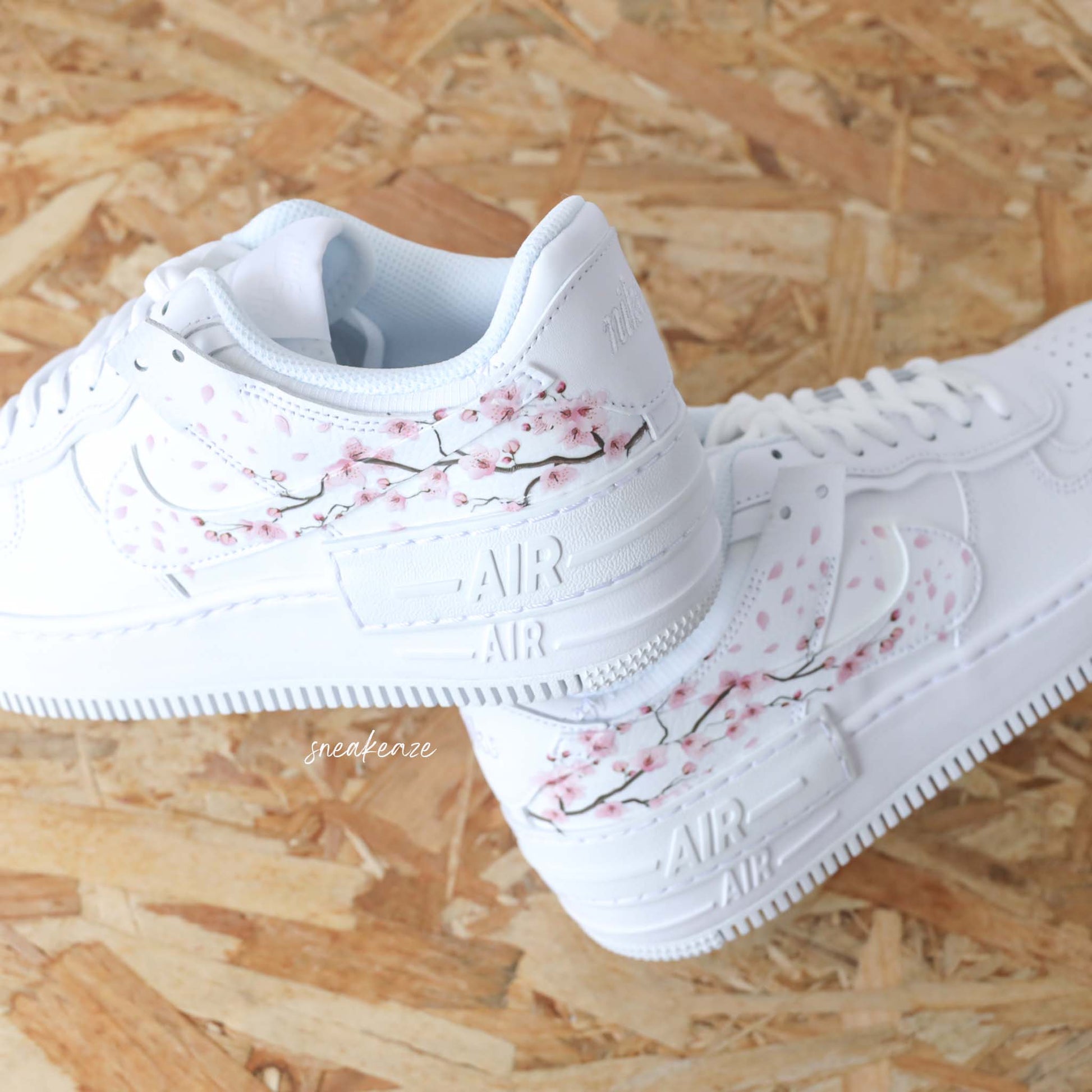 nike air force 1 custom sakura cherry blossom pastel sneakers af1 sneakeaze