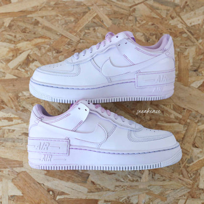 Baskets AF1 custom Air Force 1 shadow Dip Dye lilac pastel unisexe