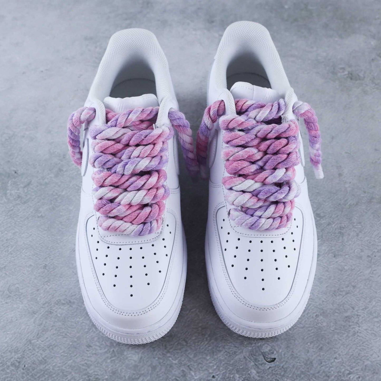 nike air force 1 custom rope laces rose baskets custom af1 gros lacets corde nike big laces