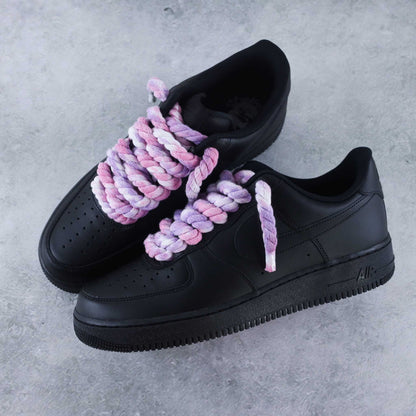 nike air force 1 custom rope laces nike custom gros lacets corde air force big laces 
