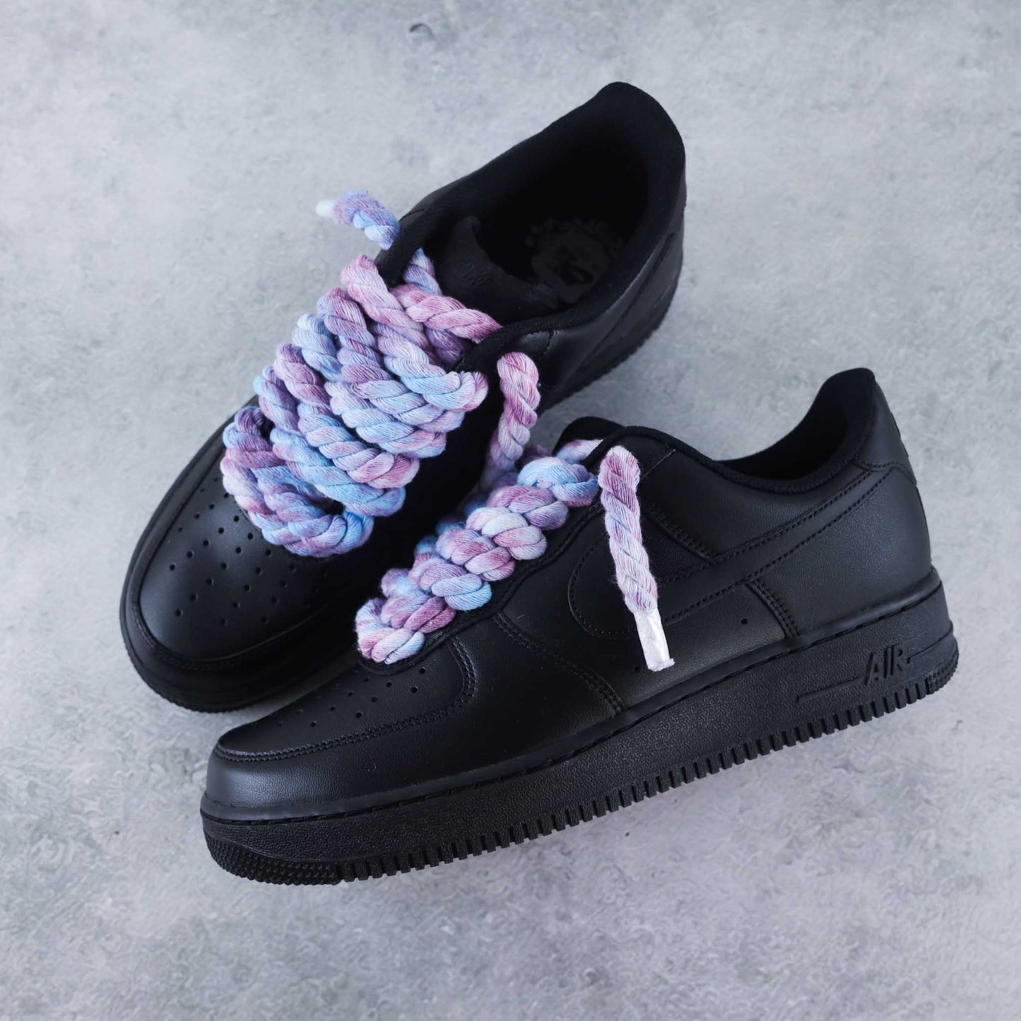 nike air force 1 custom rope laces nike custom gros lacets corde air force big laces 
