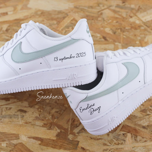 Prénoms & date (couleur au choix) - Air Force 1 custom - SNEAKEAZE CUSTOMS