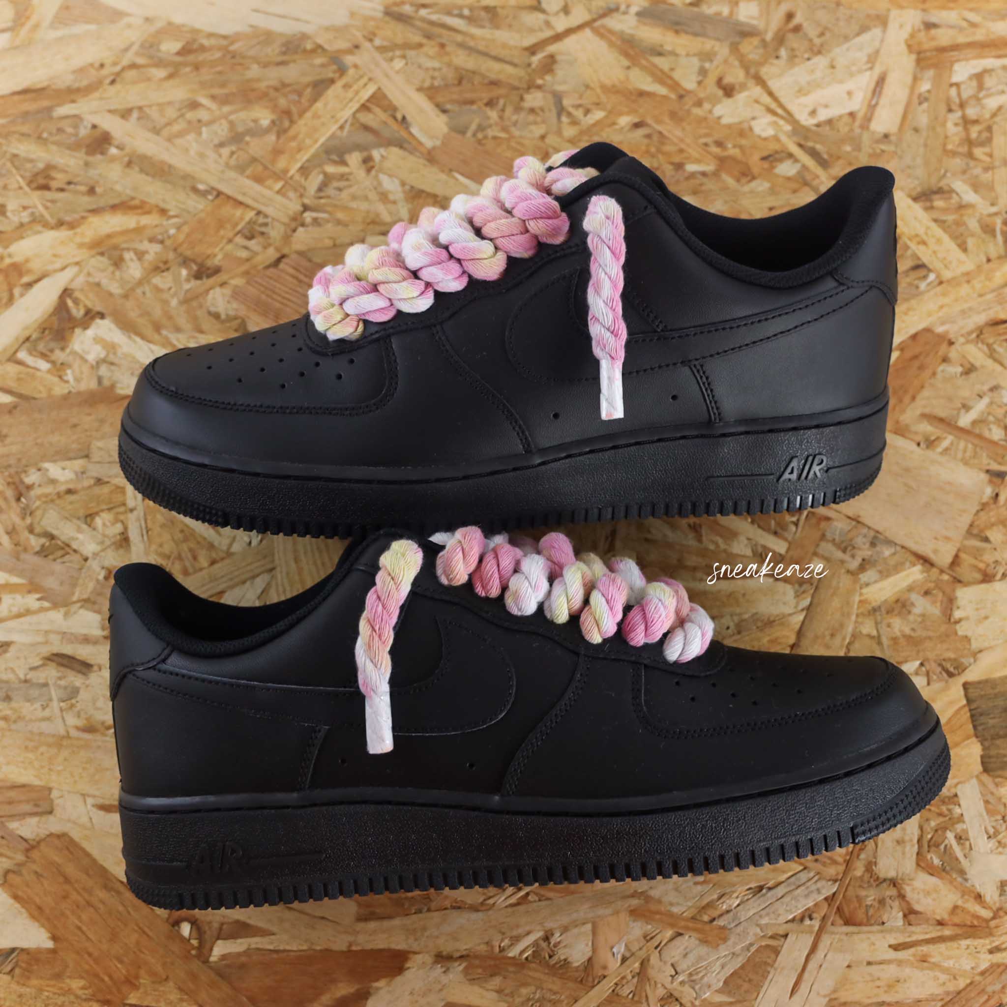 Ropes laces couleur au choix Air Force 1 black custom