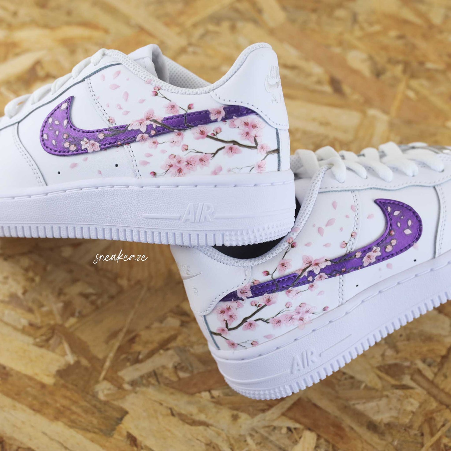 nike air force 1 custom sakura cherry blossom pastel sneakers af1 sneakeaze