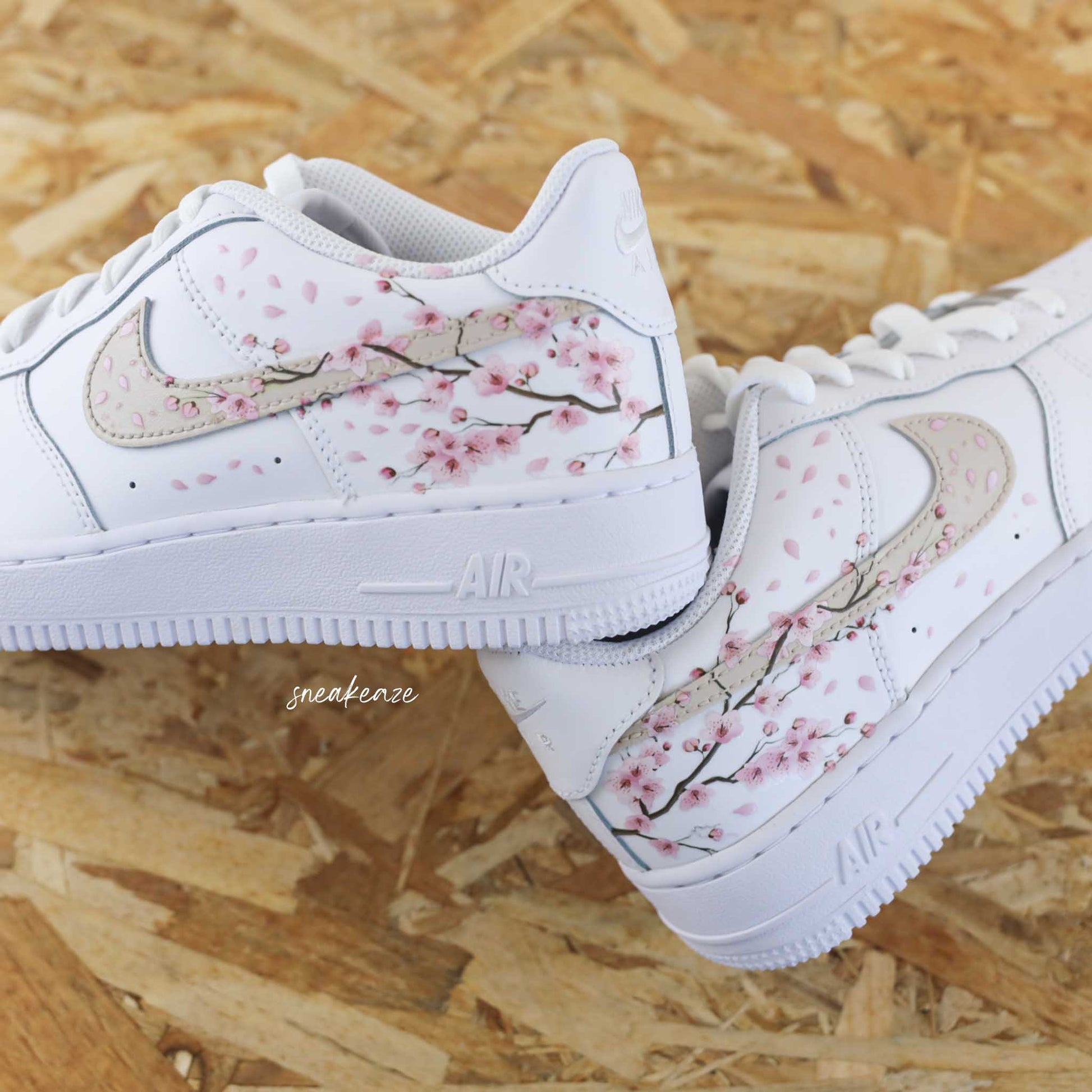 nike air force 1 custom sakura cherry blossom pastel sneakers af1 sneakeaze