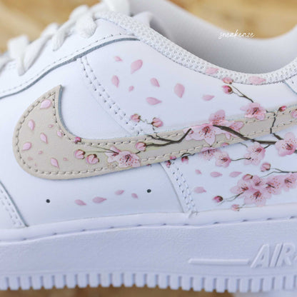 nike air force 1 custom sakura cherry blossom pastel sneakers af1 sneakeaze