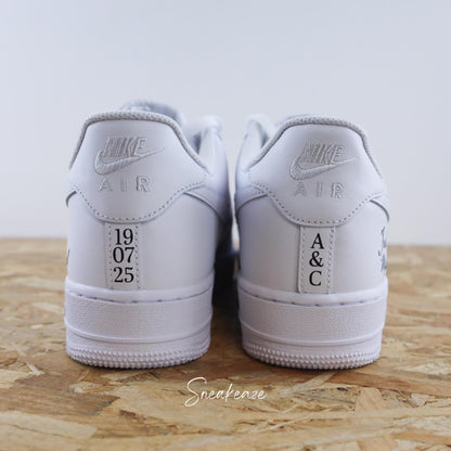 Just Married blanc - Air Force 1 custom - SNEAKEAZE CUSTOMS