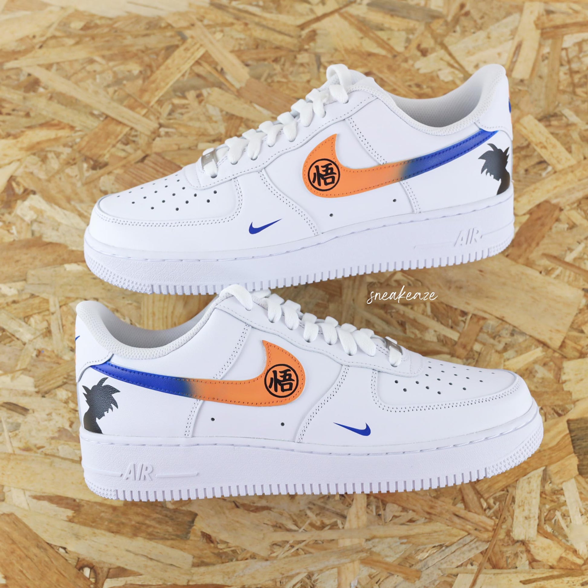 nike air force 1 custom dbz manga dragon ball z goku af1 sneakers sneakeaze