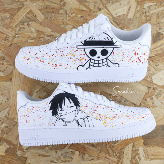 nike air force 1 custom manga animé one piece luffy Roronoa Zoro sneakers af1 personnalisé customisé naruto dbz sasuke