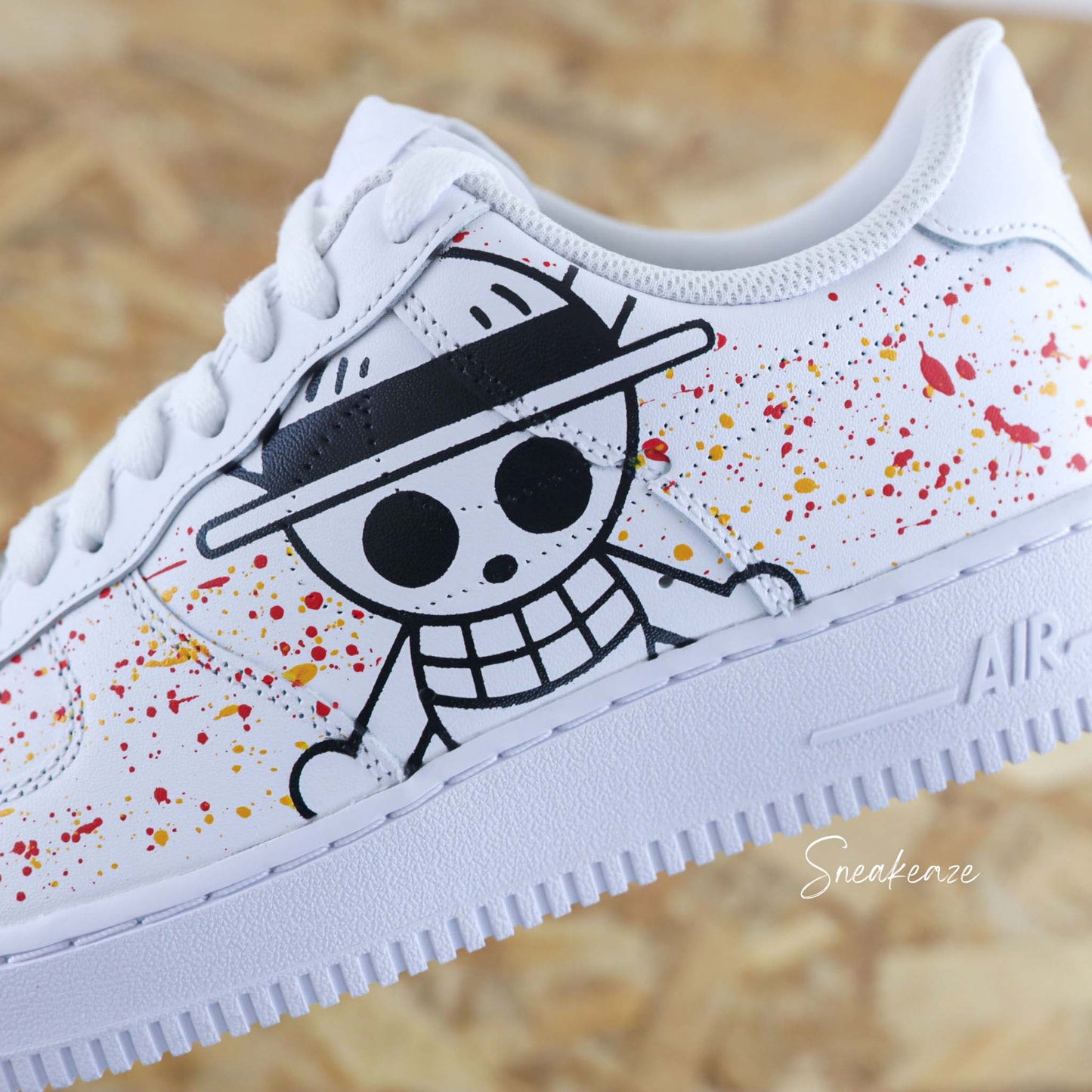 nike air force 1 custom manga animé one piece luffy Roronoa Zoro sneakers af1 personnalisé customisé naruto dbz sasuke