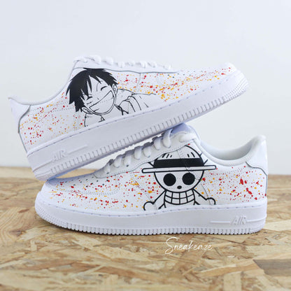 nike air force 1 custom manga animé one piece luffy Roronoa Zoro sneakers af1 personnalisé customisé naruto dbz sasuke