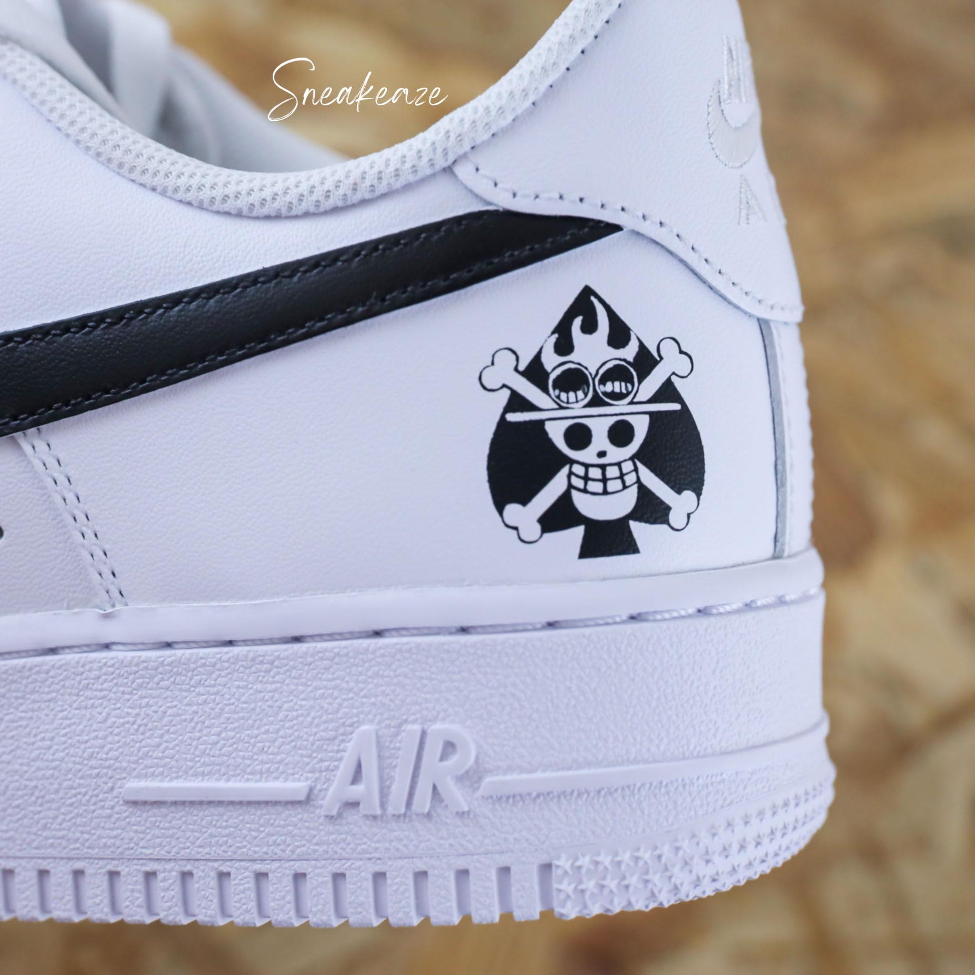 nike air force 1 custom - asce manga one piece - Sneakeaze customs SKZ