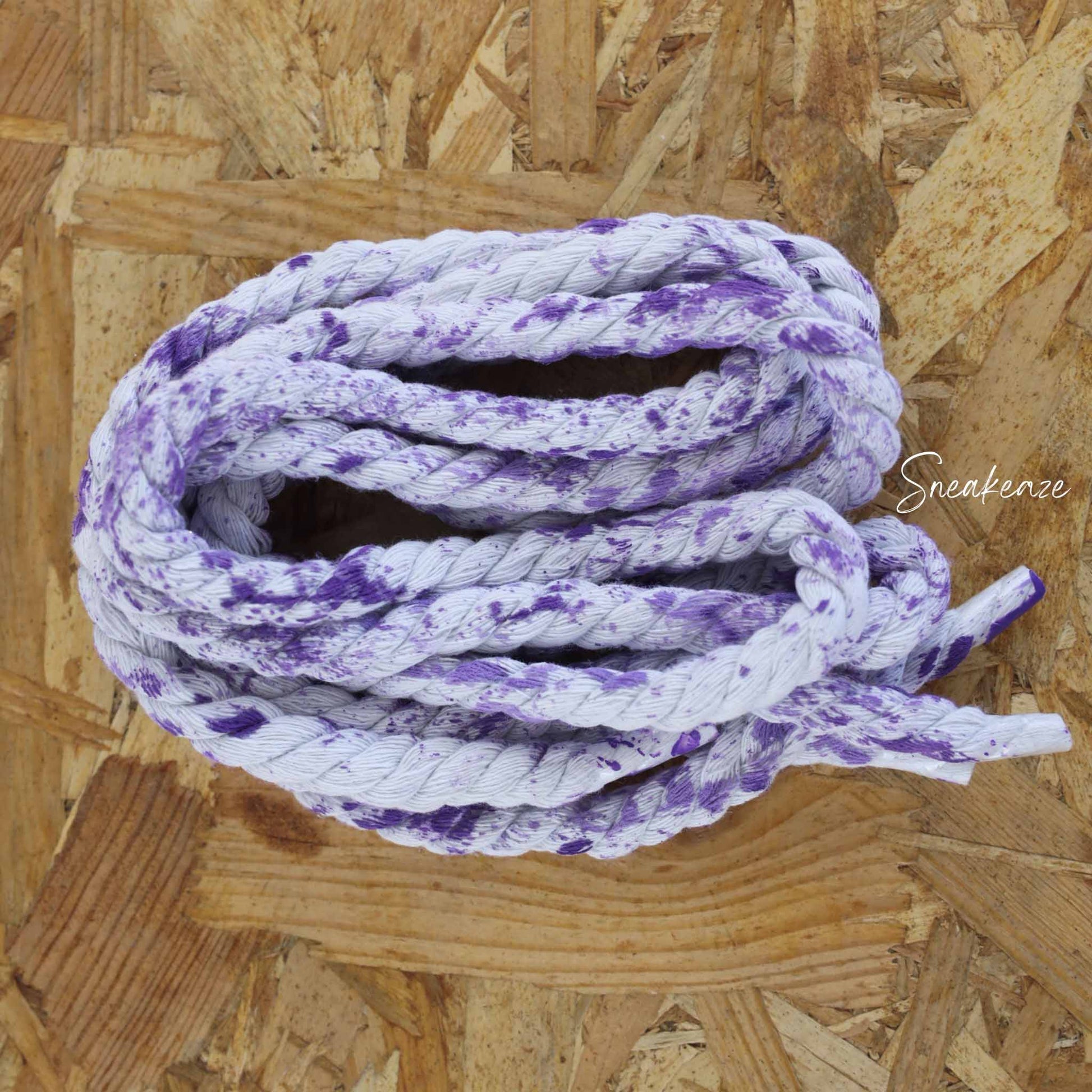 Lacets corde pour modèle Rope Laces - gros lacet corde pour nike air force 1 custom splash violet sneakeaze custom