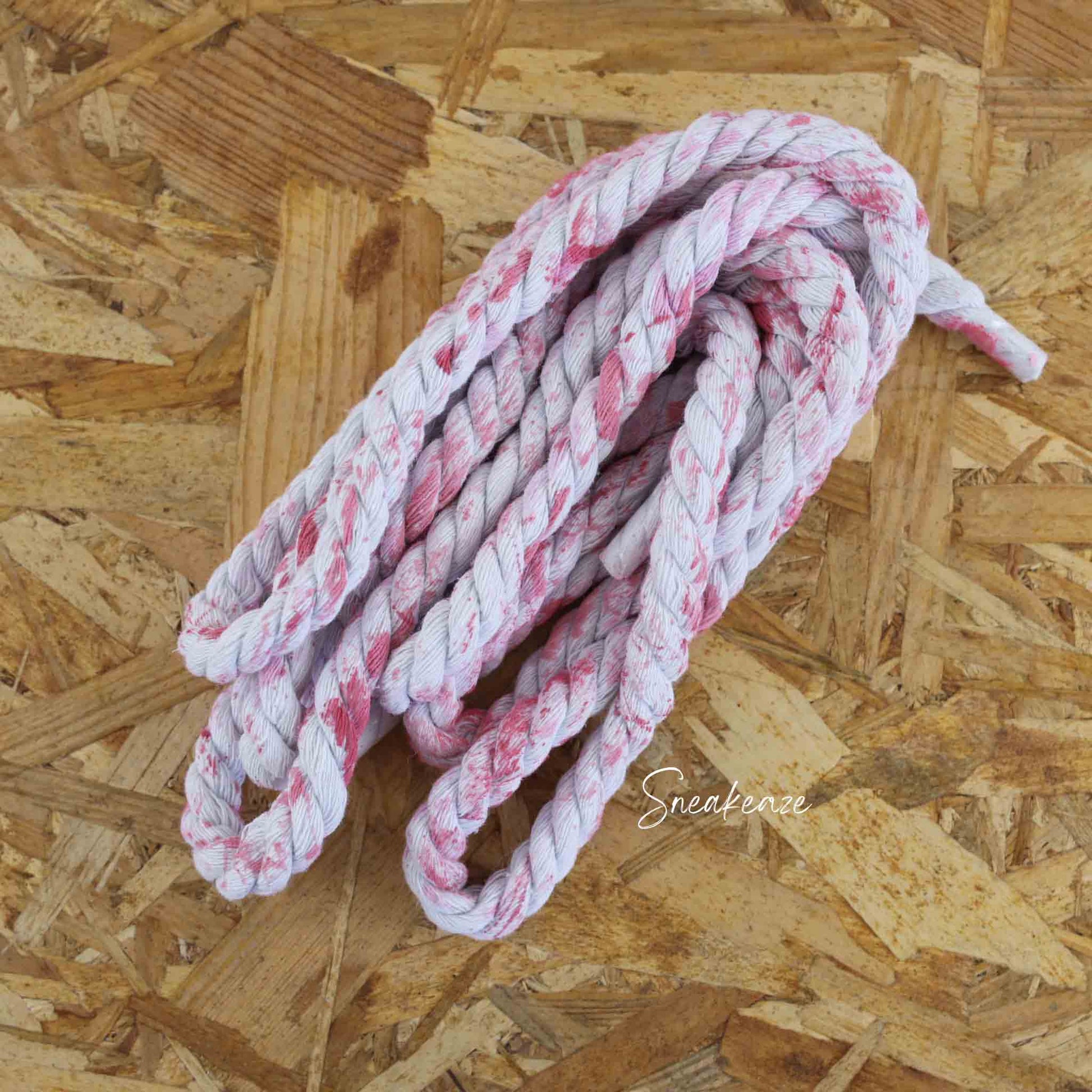 Lacets corde pour modèle Rope Laces - gros lacet corde pour nike air force 1 custom splash rose sneakeaze custom