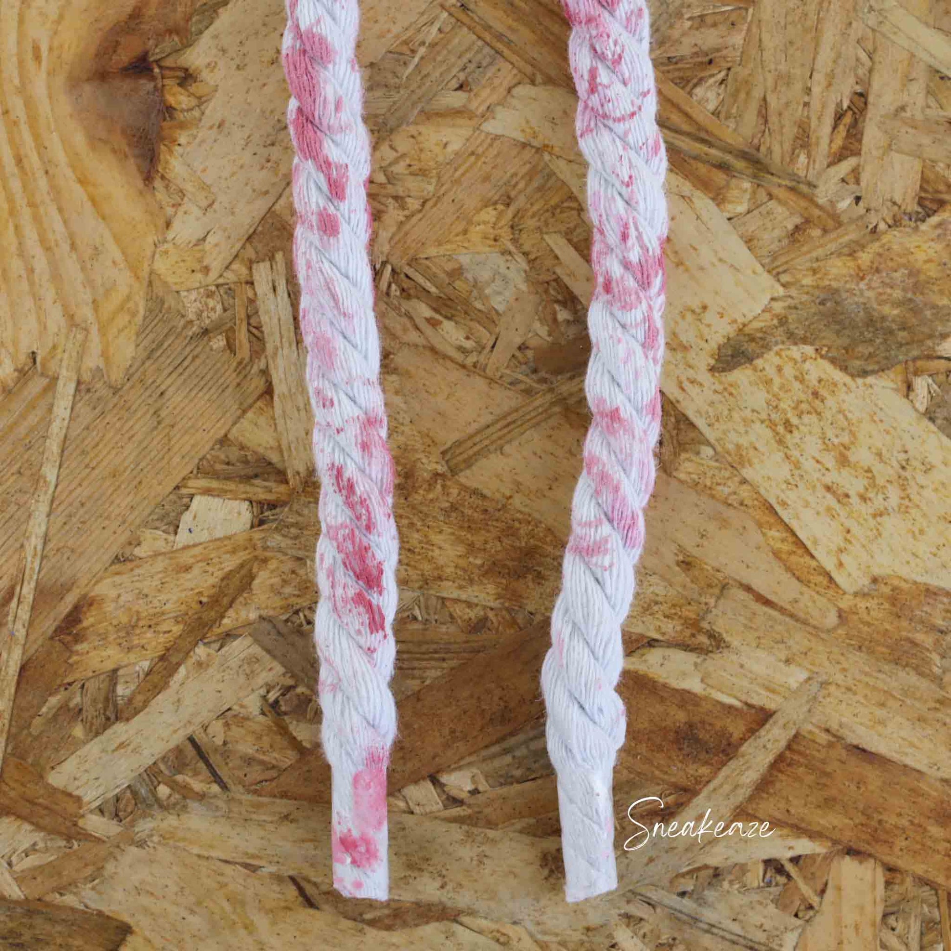 Lacets corde pour modèle Rope Laces - gros lacet corde pour nike air force 1 custom splash rose sneakeaze custom