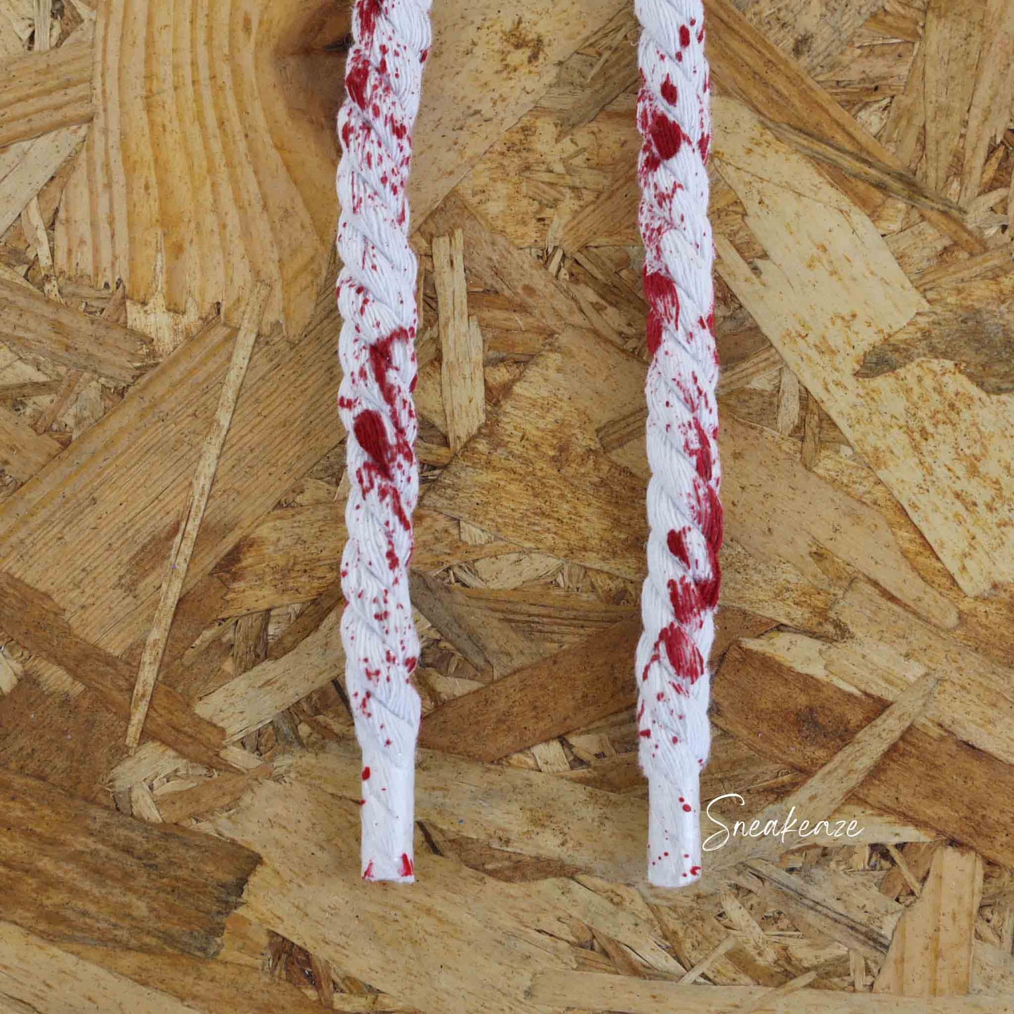Lacets corde pour modèle Rope Laces - gros lacet corde pour nike air force 1 custom splash rouge sneakeaze custom