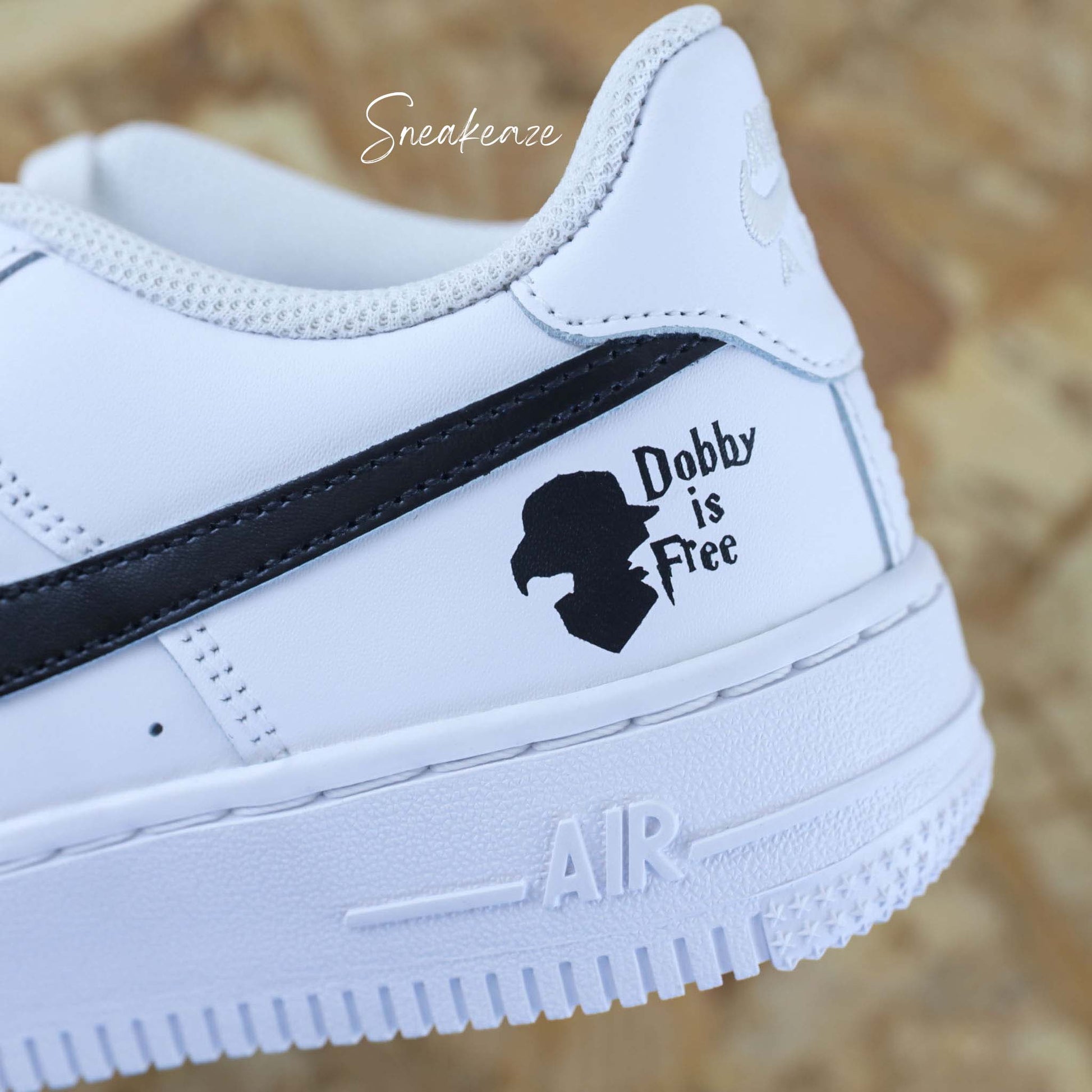 nike air force 1 custom - harry potter poudlard sorcier magie  dobby elfe magique - Sneakeaze customs SKZ
