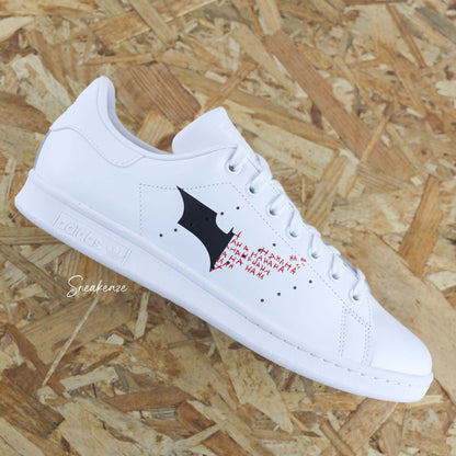 baskets Adidas Stan smith customs joker et batman de l'univers DC Comics - sneakeaze customs