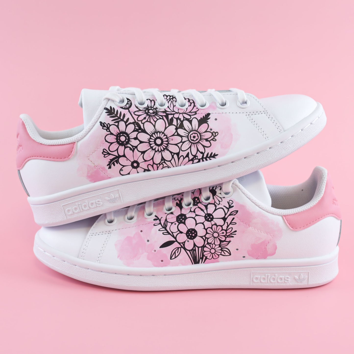 Fleurs Aquarelle (modèle au choix) - Stan Smith custom - SNEAKEAZE CUSTOMS