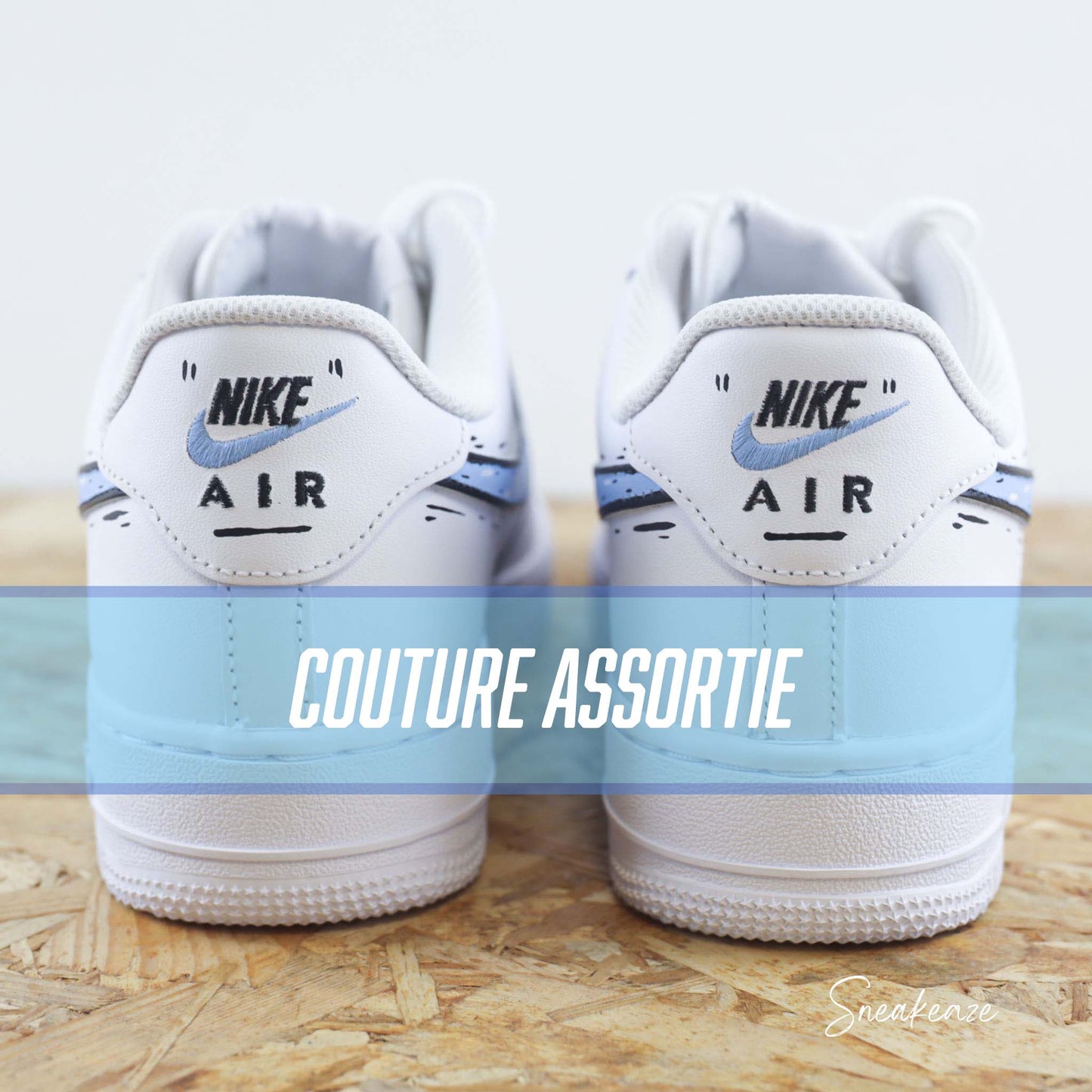 Cartoon swoosh (couleur au choix) - Air Force 1 custom