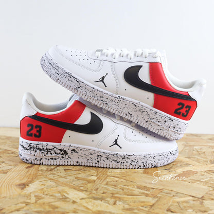 baskets custom air force 1 michael jordan bulls NBA 23 sneakeaze customs skz