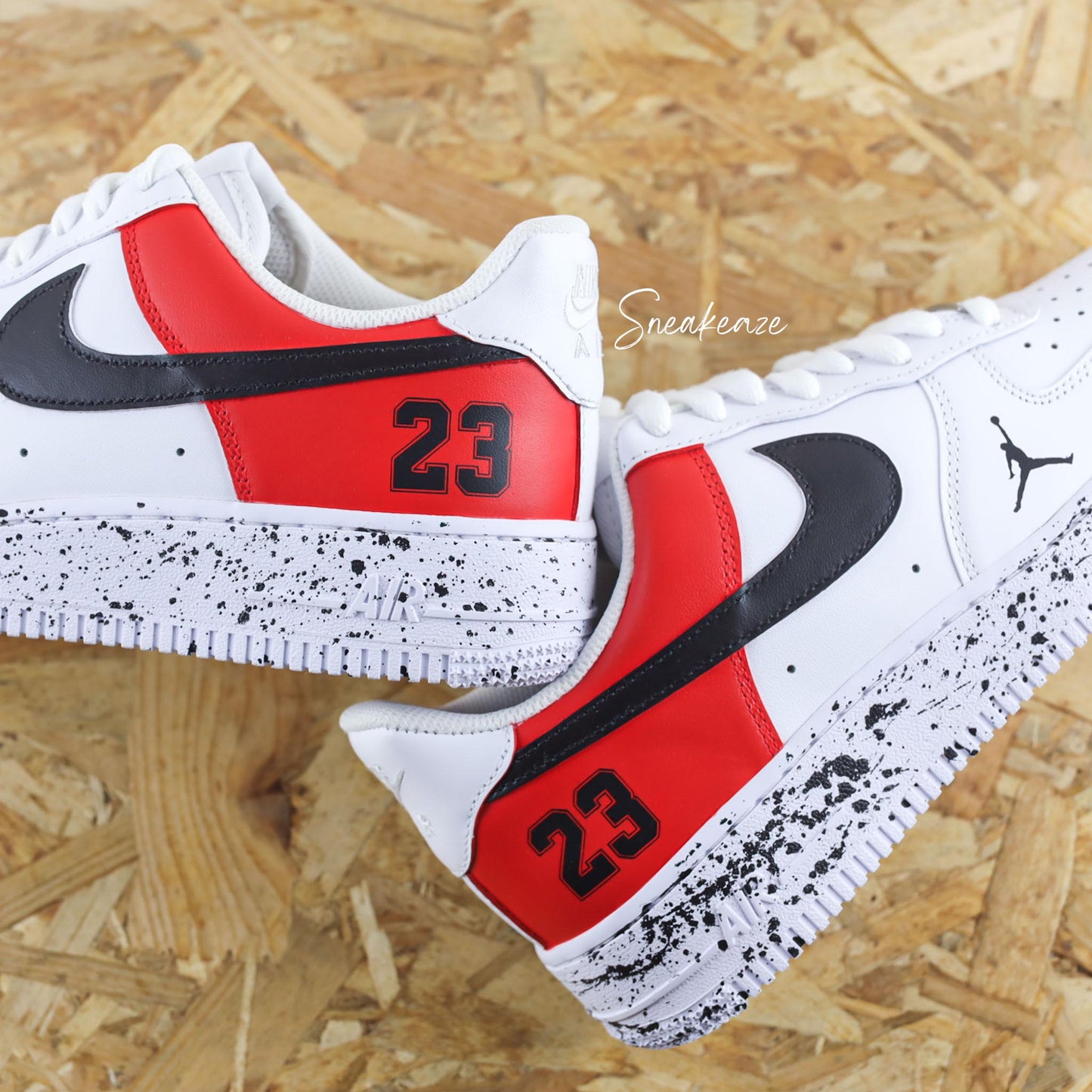 baskets custom air force 1 michael jordan bulls NBA 23 sneakeaze customs skz