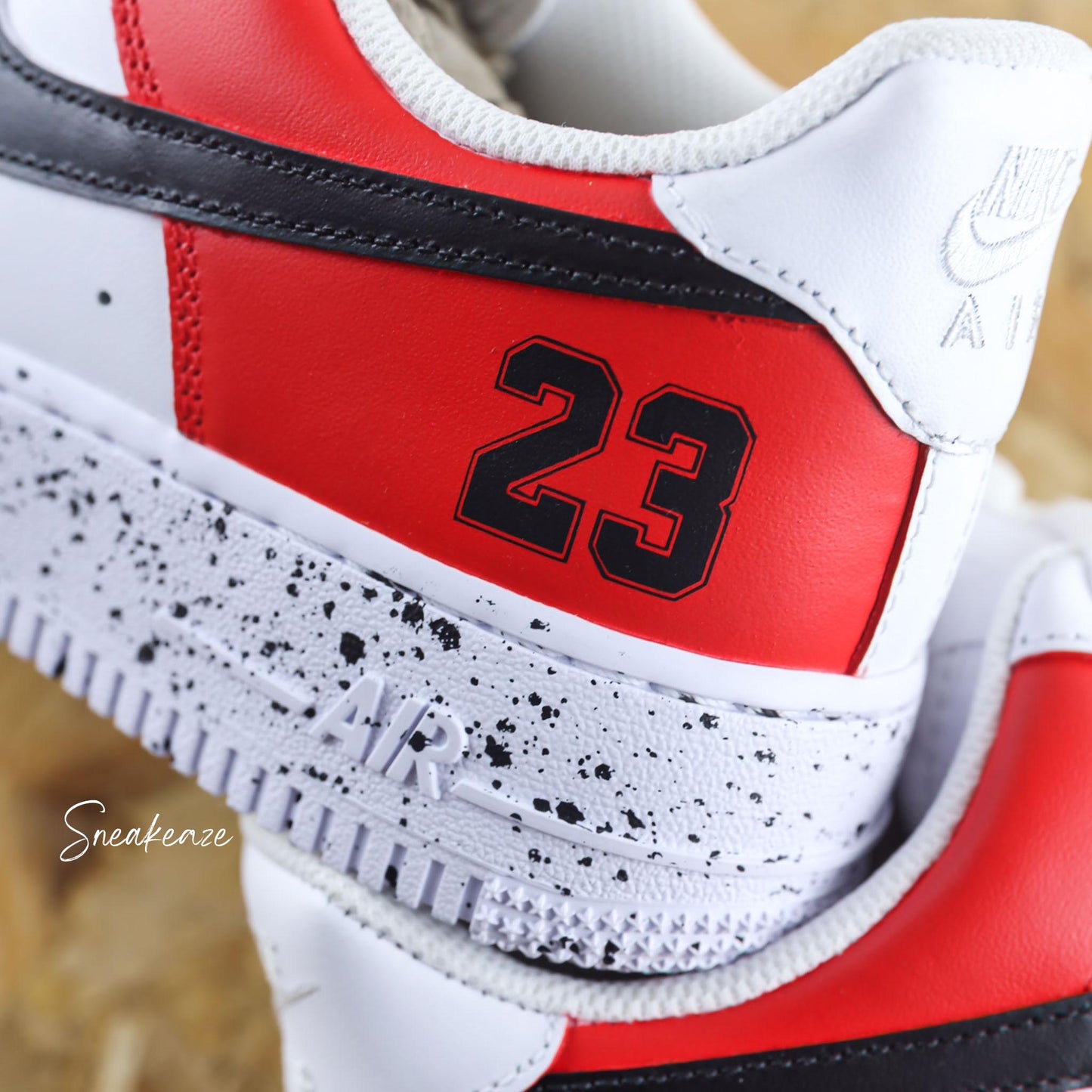 baskets custom air force 1 michael jordan bulls NBA 23 sneakeaze customs skz