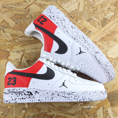 baskets custom air force 1 michael jordan bulls NBA 23 sneakeaze customs skz