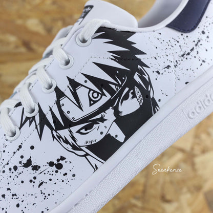 baskets adidas stan smith custom itachi naruto kakashi sasuke sneakers manga akatsuki - sneakeaze custom