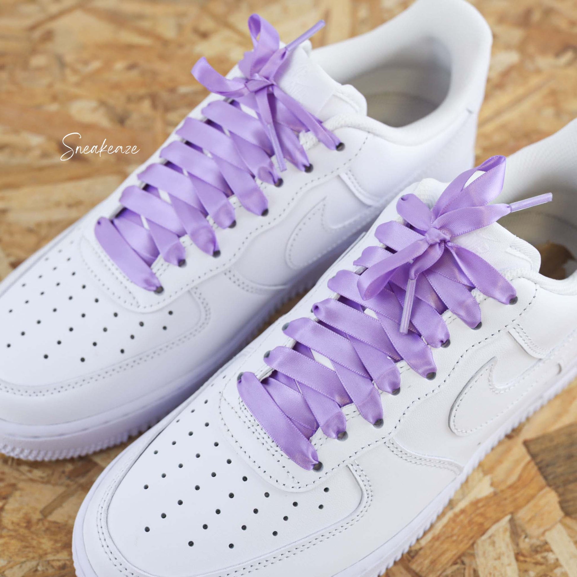 Lacets Ruban accessoires de baskets nike air force 1 custom pour mariage