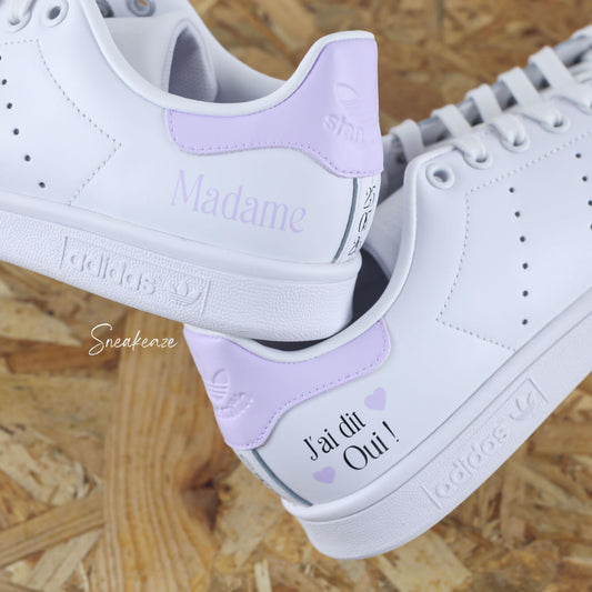 Madame lila - Stan Smith custom mariage - SNEAKEAZE CUSTOMS