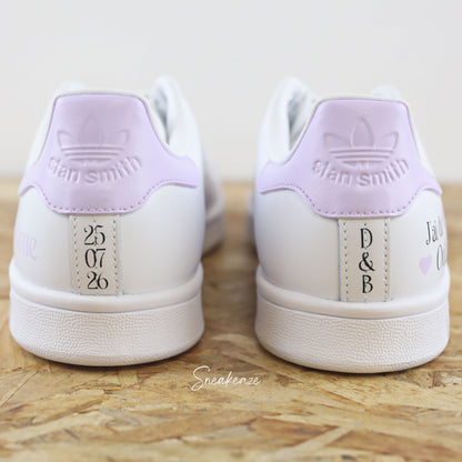 Madame lila - Stan Smith custom mariage - SNEAKEAZE CUSTOMS