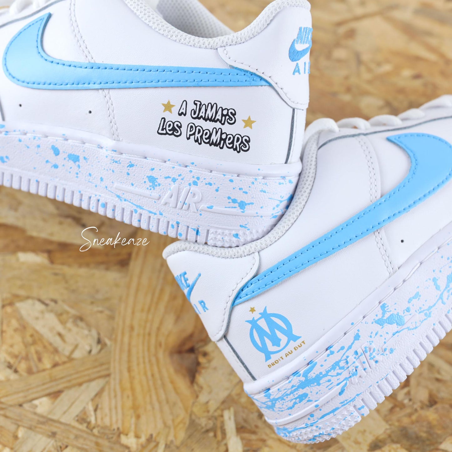 Marseille  om jul à jamais les premiers - Air Force 1 custom - SNEAKEAZE CUSTOMS