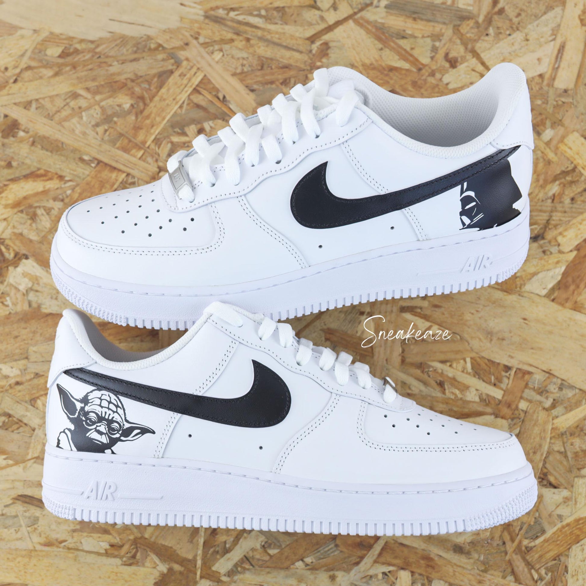 Vador x Yoda - Air Force 1 custom - SNEAKEAZE CUSTOMS