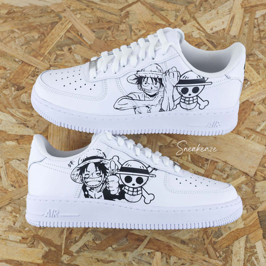 nike air force 1 custom manga animé one piece luffy Roronoa Zoro sneakers af1 personnalisé customisé naruto dbz sasuke