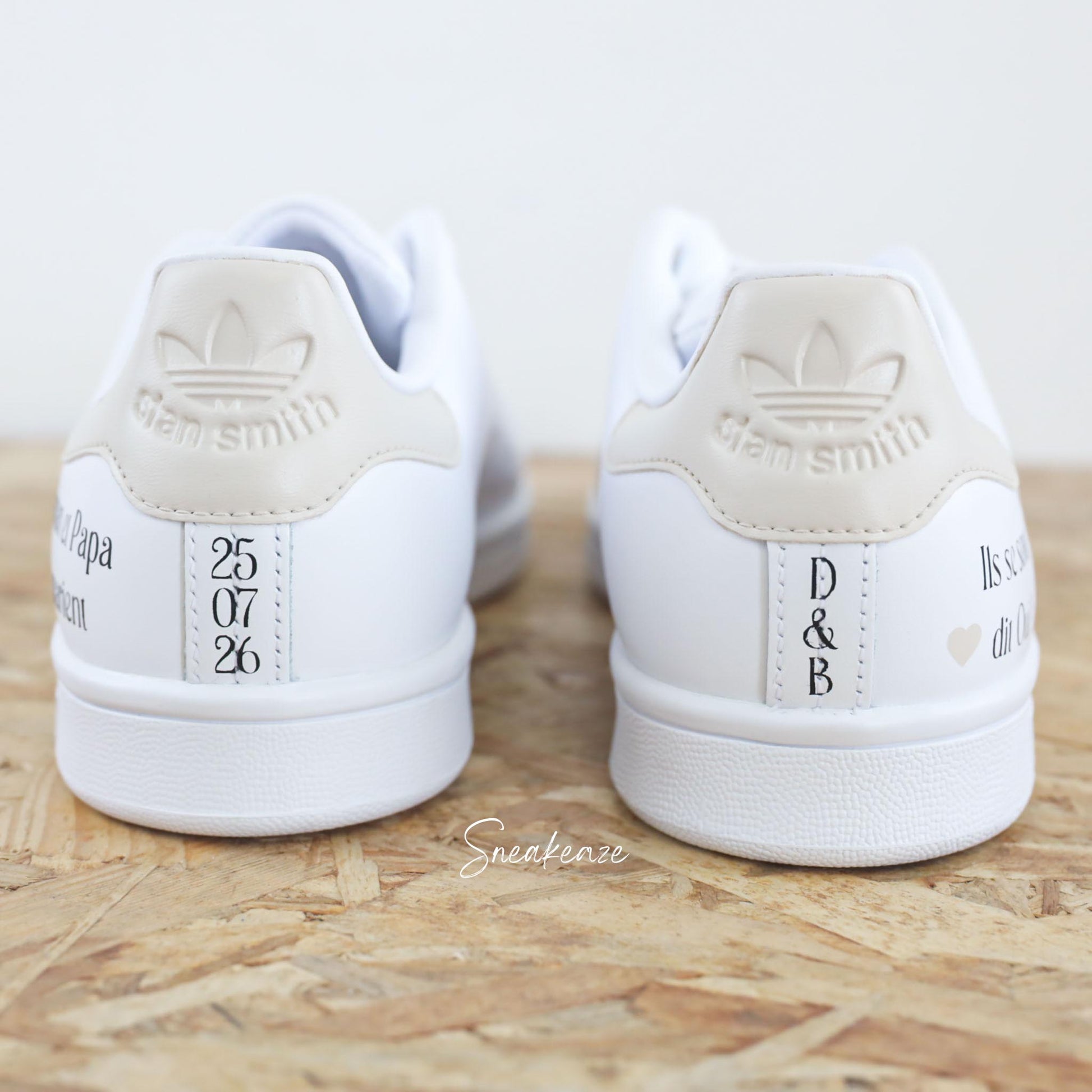 Mes parents se marient - Stan Smith custom mariage - SNEAKEAZE CUSTOMS