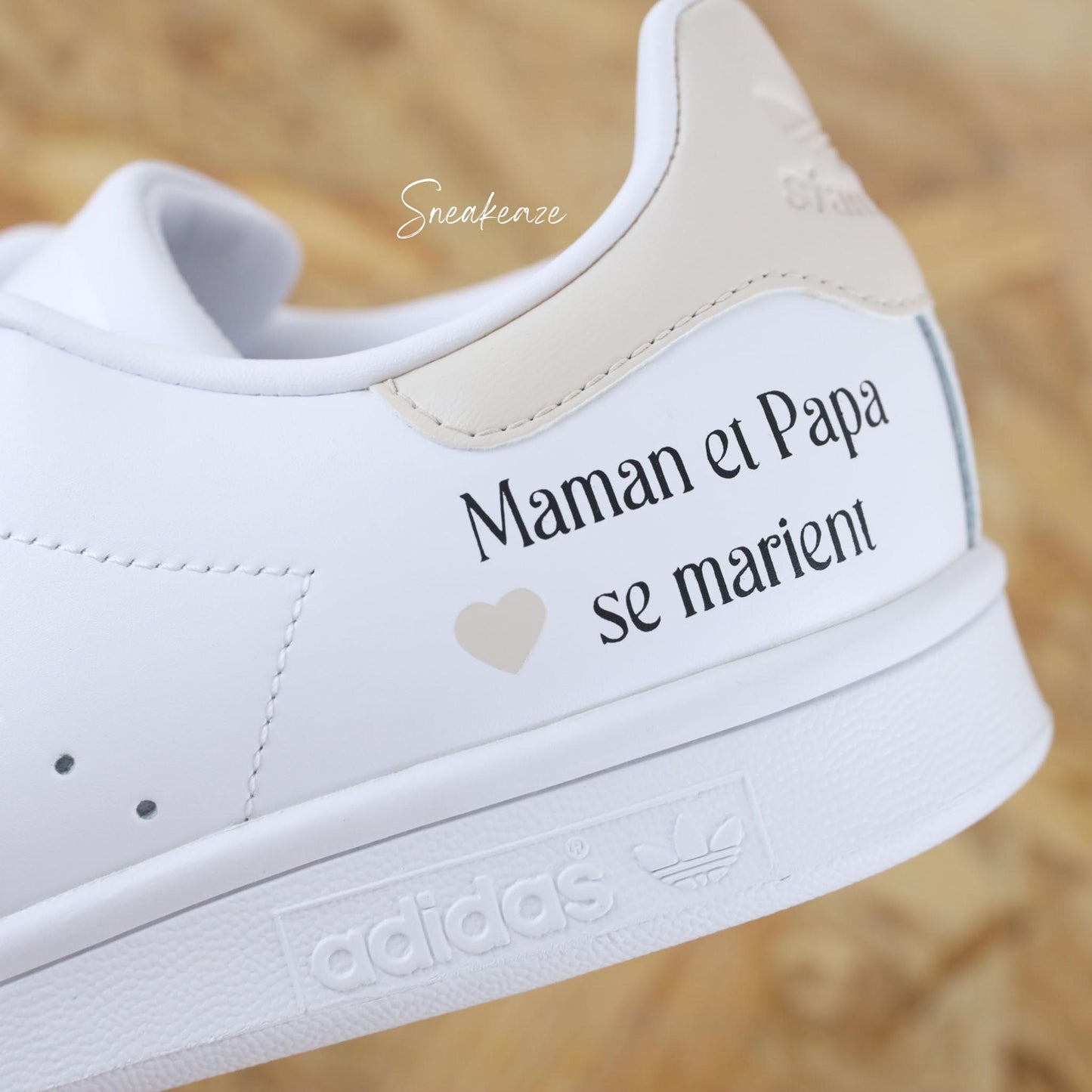 Mes parents se marient - Stan Smith custom mariage - SNEAKEAZE CUSTOMS