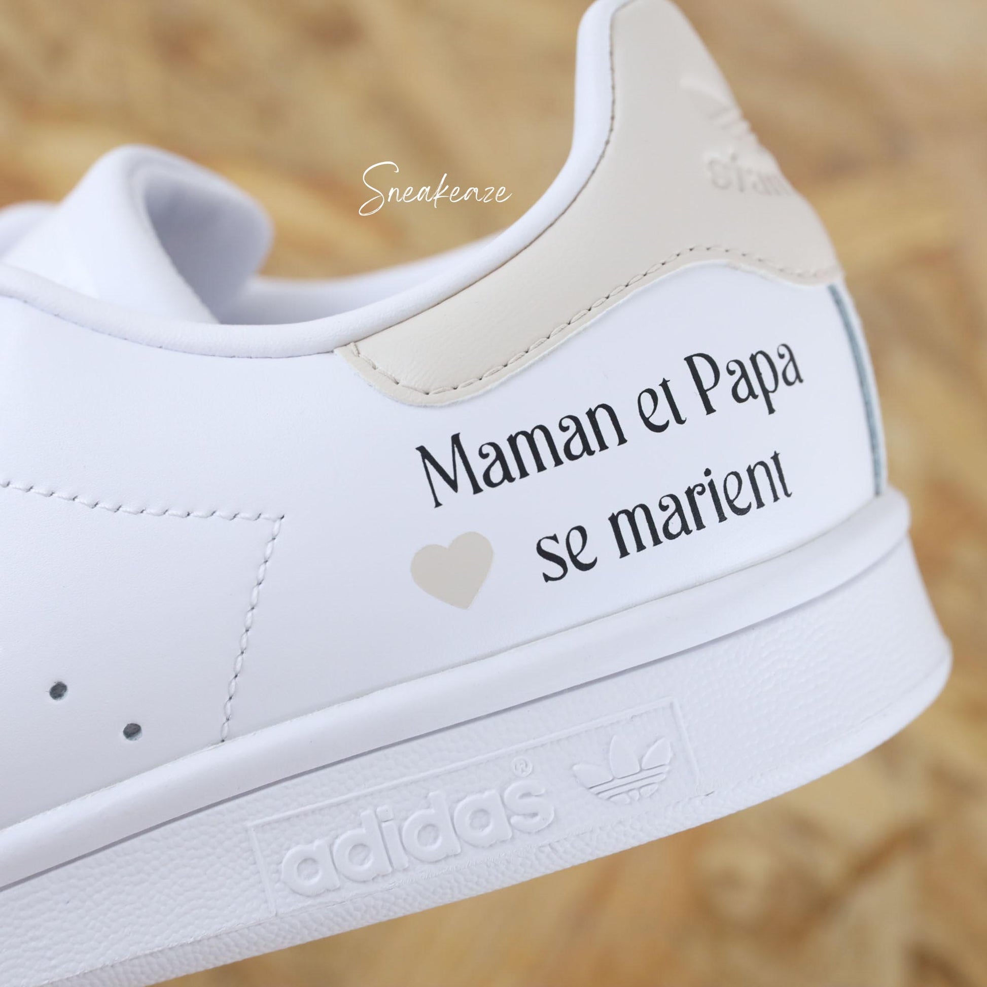 Mes parents se marient - Stan Smith custom mariage - SNEAKEAZE CUSTOMS