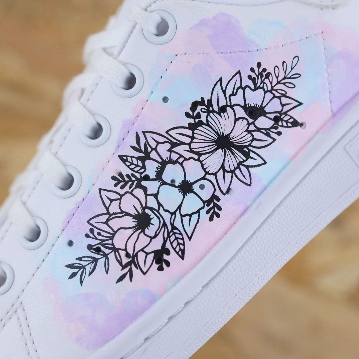 Fleurs pastel - Stan Smith custom