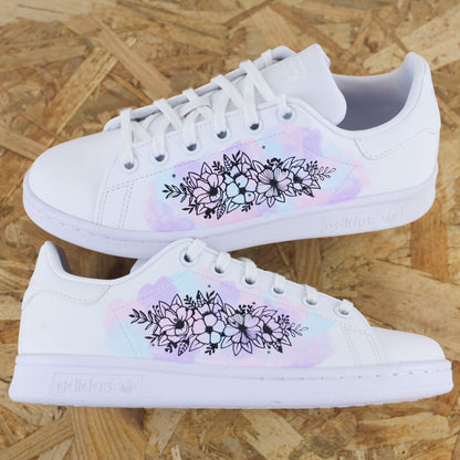 Fleurs pastel - Stan Smith custom