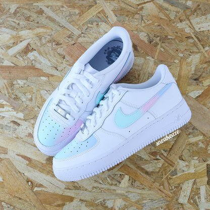 nike air force 1 custom mermaid sirène pastel sneakers af1 sneakeaze customs