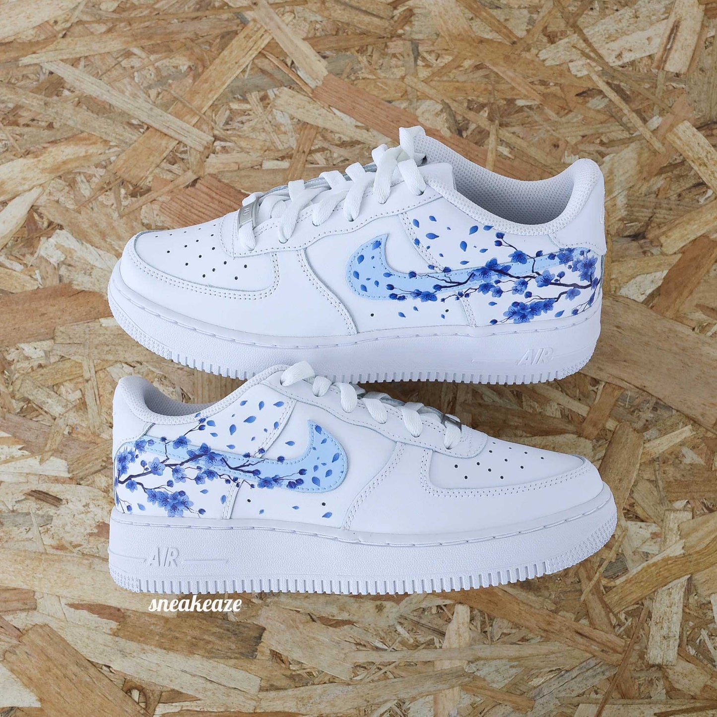 nike air force 1 custom sakura cherry blossom pastel sneakers af1 sneakeaze