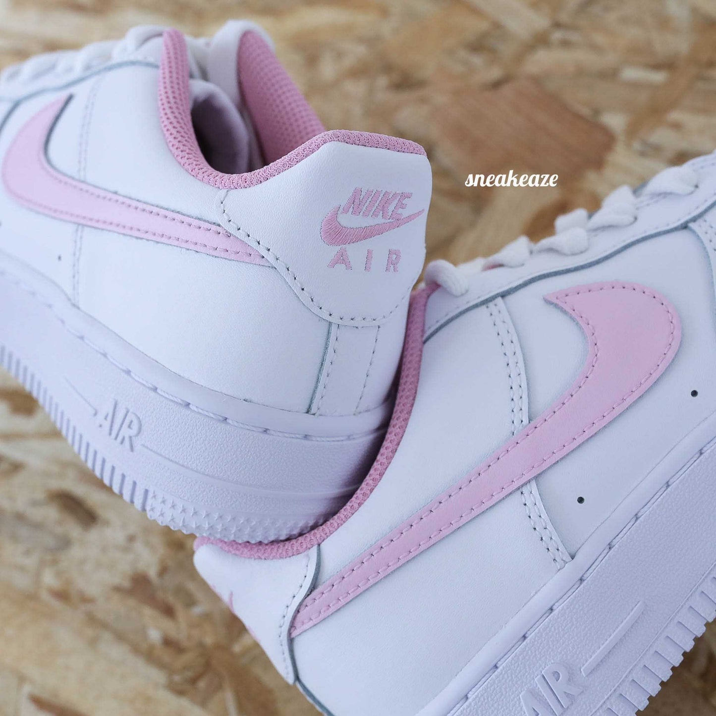 baskets air force 1 customs rose pastel sneakeaze custom skz