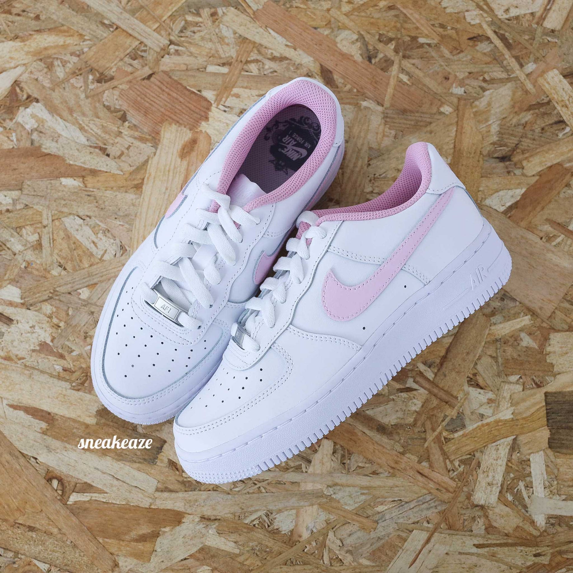 baskets air force 1 customs rose pastel sneakeaze custom skz