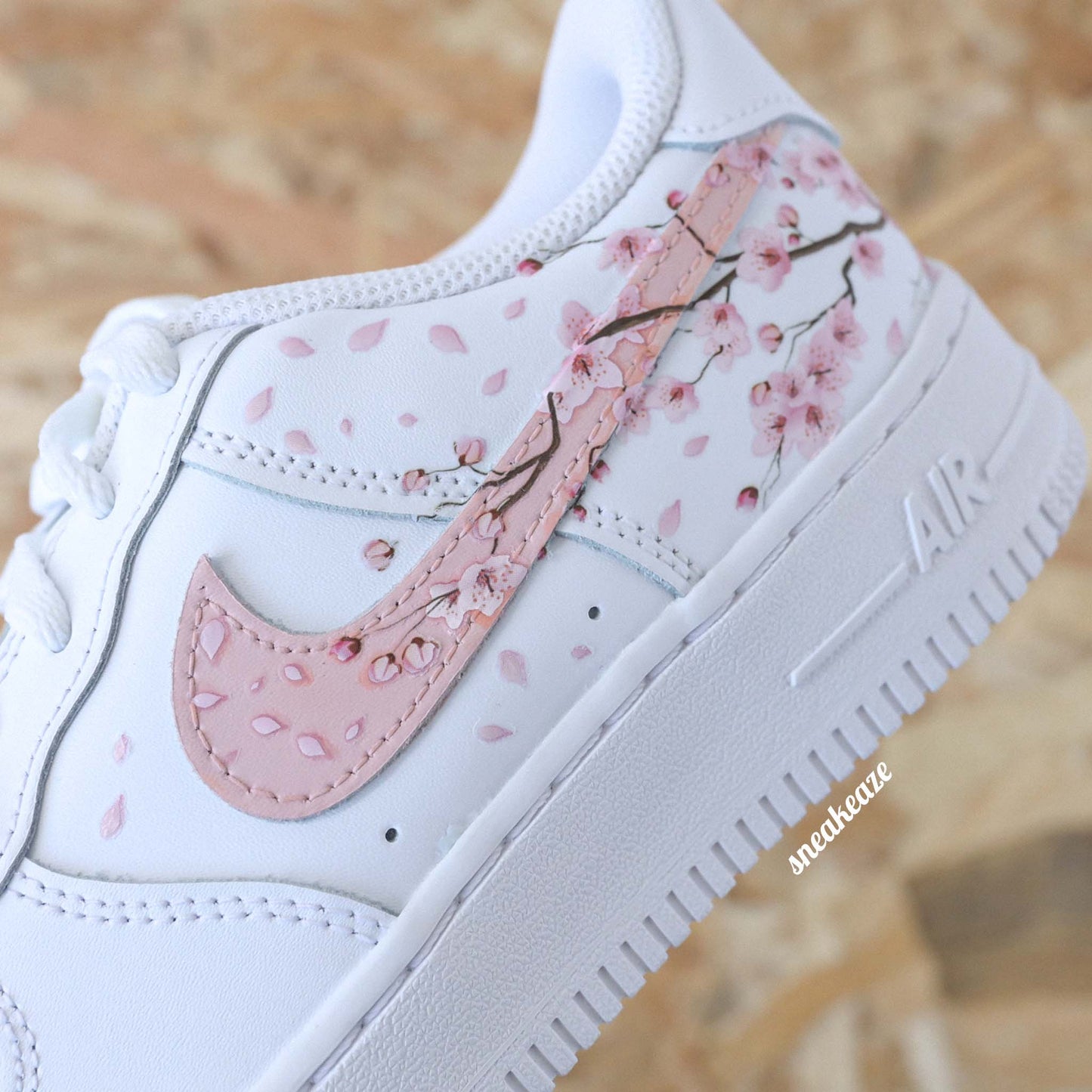 nike air force 1 custom sakura cherry blossom pastel sneakers af1 sneakeaze