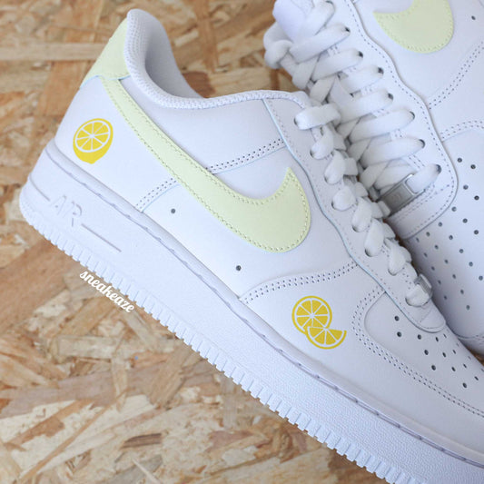 Baskets nike air force 1 customs fruits citron lemon - sneakeaze customs skz