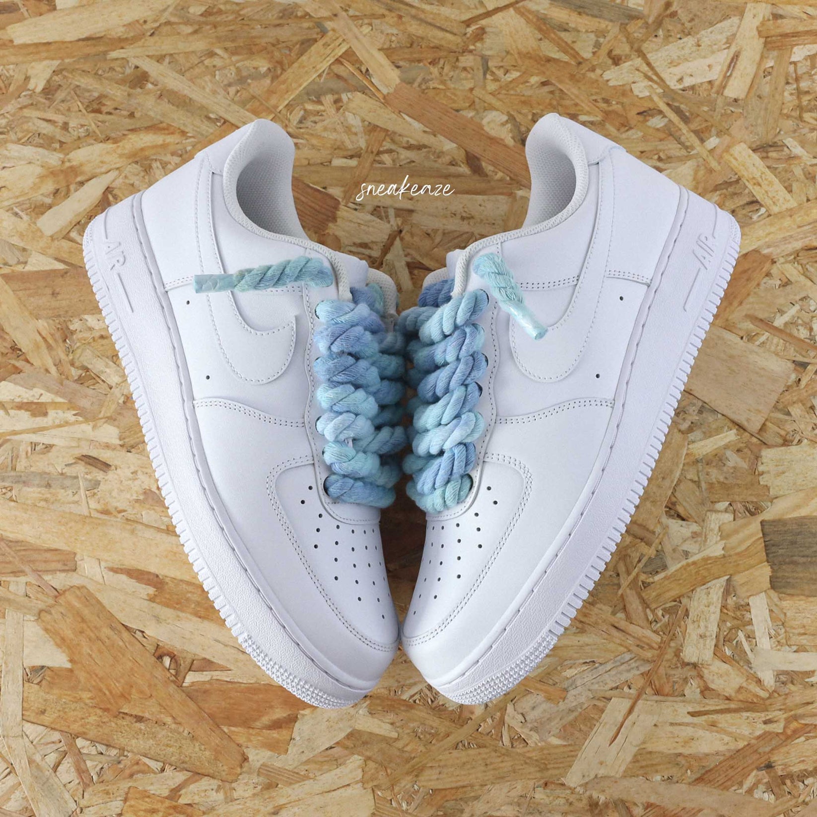 Nike Air Force 1 custom Rope Laces SNEAKEAZE CUSTOMS