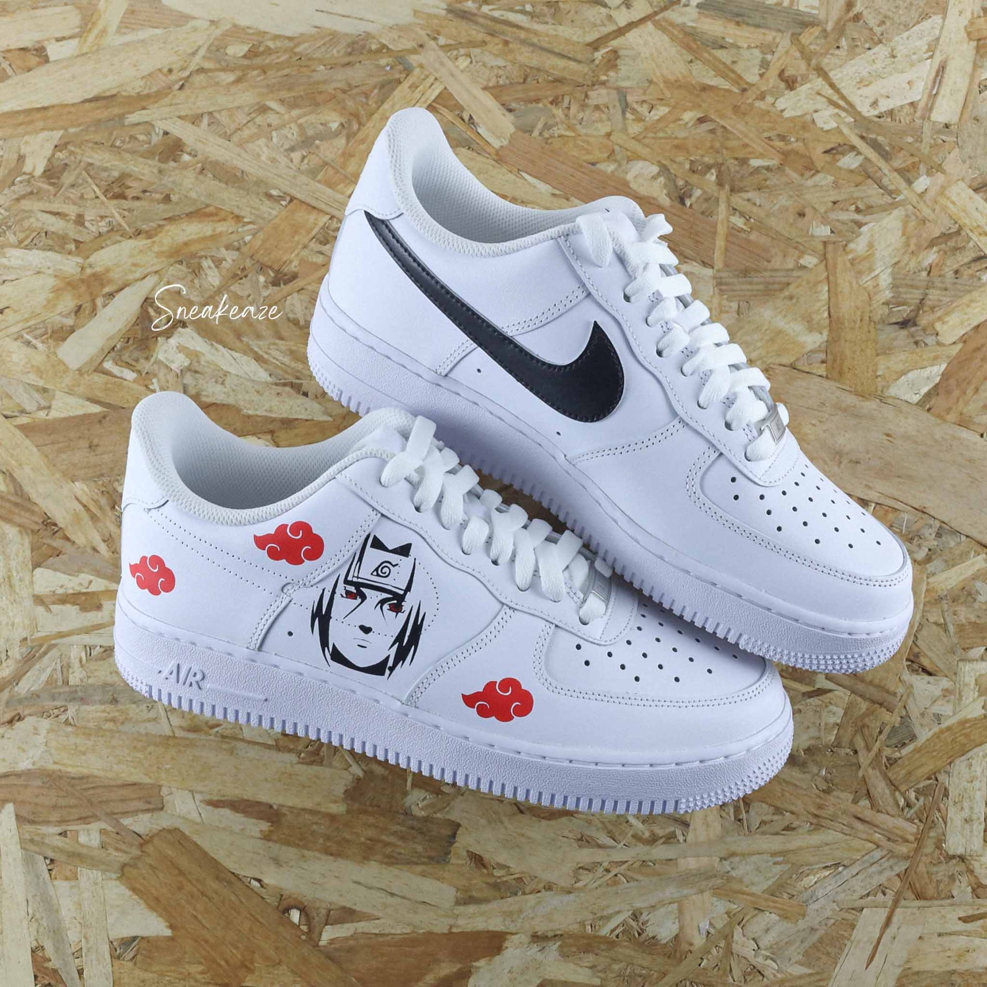 baskets nike Air Force 1 custom AF1 - itachi naruto kakashi sasuke sneakers manga akatsuki